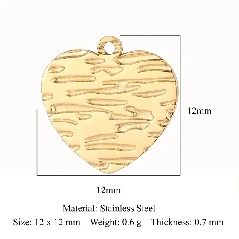 Elegant Classic Style Heart Shape Titanium Steel Plating Inlay Zircon Charms