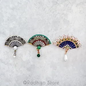 Elegant Fan -  Pendants-(Pins)