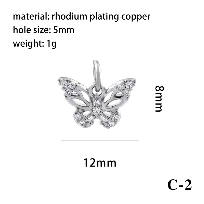 Elegant Simple Style Bee Dragonfly Butterfly Copper Plating Inlay Zircon 18k Gold Plated Charms