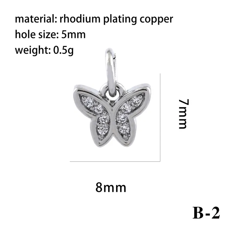 Elegant Simple Style Bee Dragonfly Butterfly Copper Plating Inlay Zircon 18k Gold Plated Charms