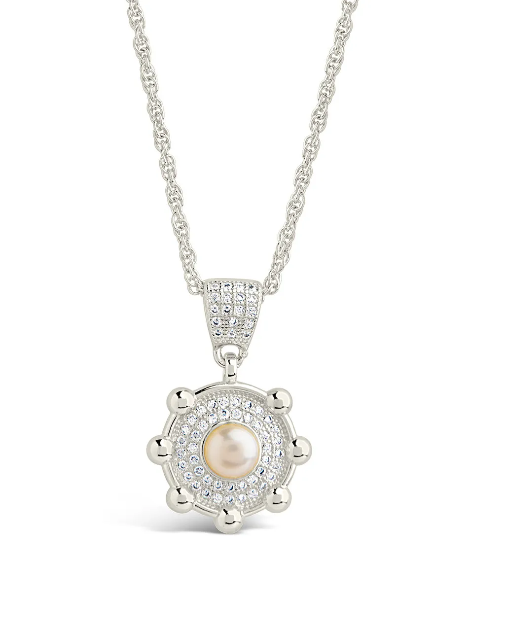 Etta CZ & Pearl Pendant Necklace