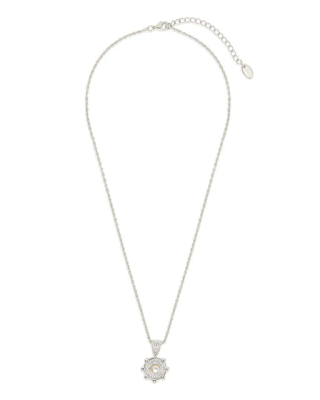 Etta CZ & Pearl Pendant Necklace