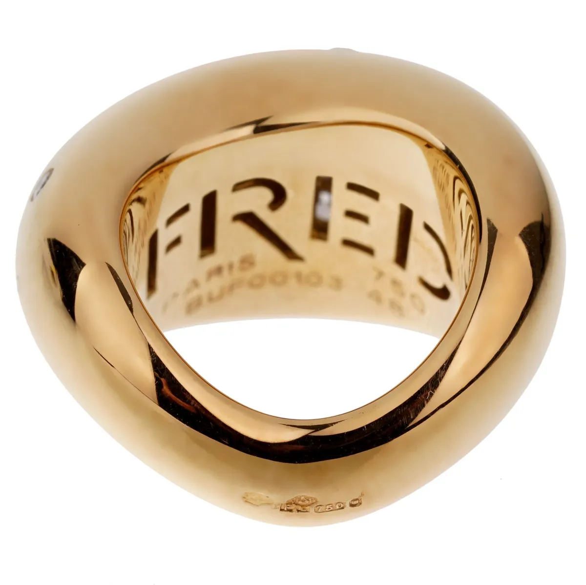 Fred of Paris Wave Yellow Gold Cocktail Ring