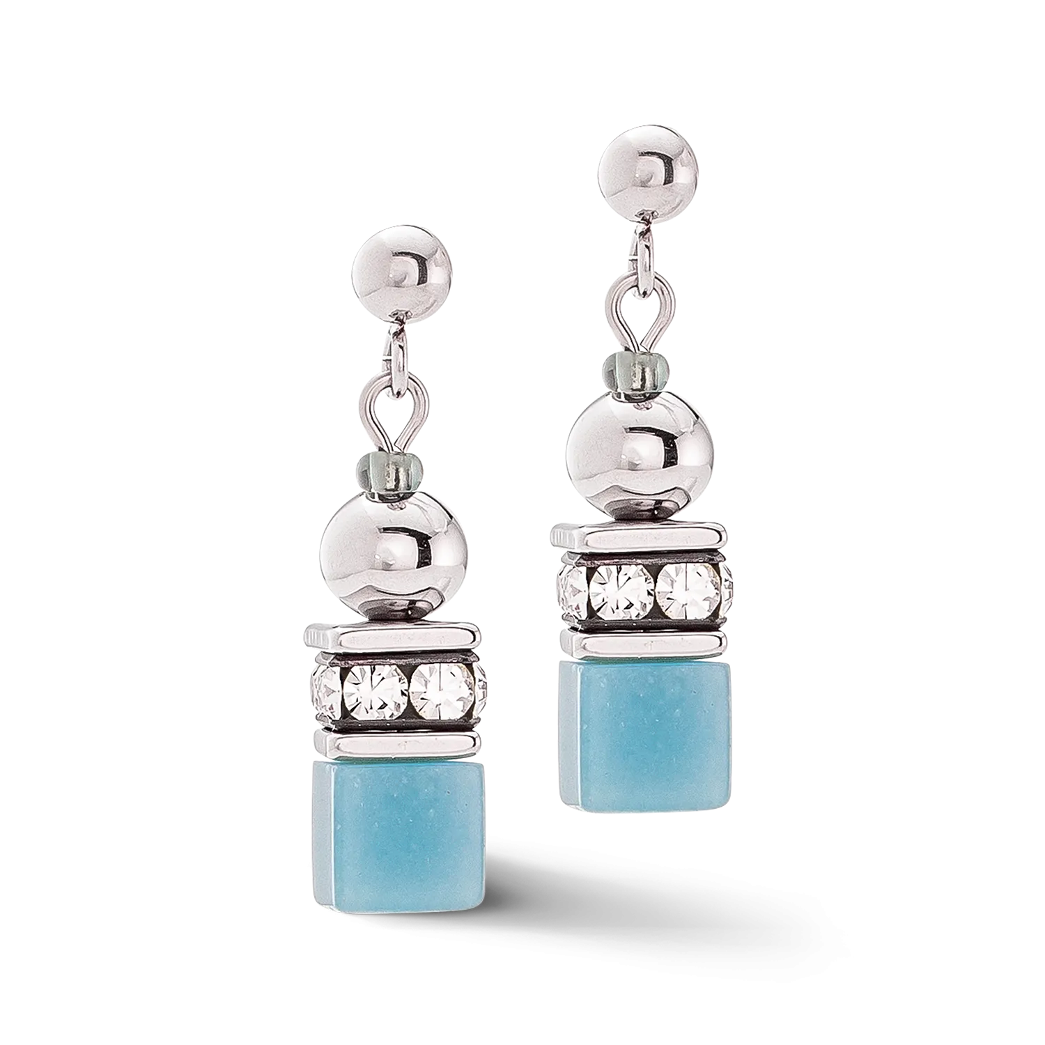 GeoCUBE® Fusion Spheres earrings ice blue