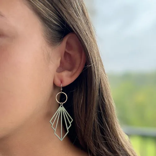 Geometric Modern Silver Lines & Hoop Earrings