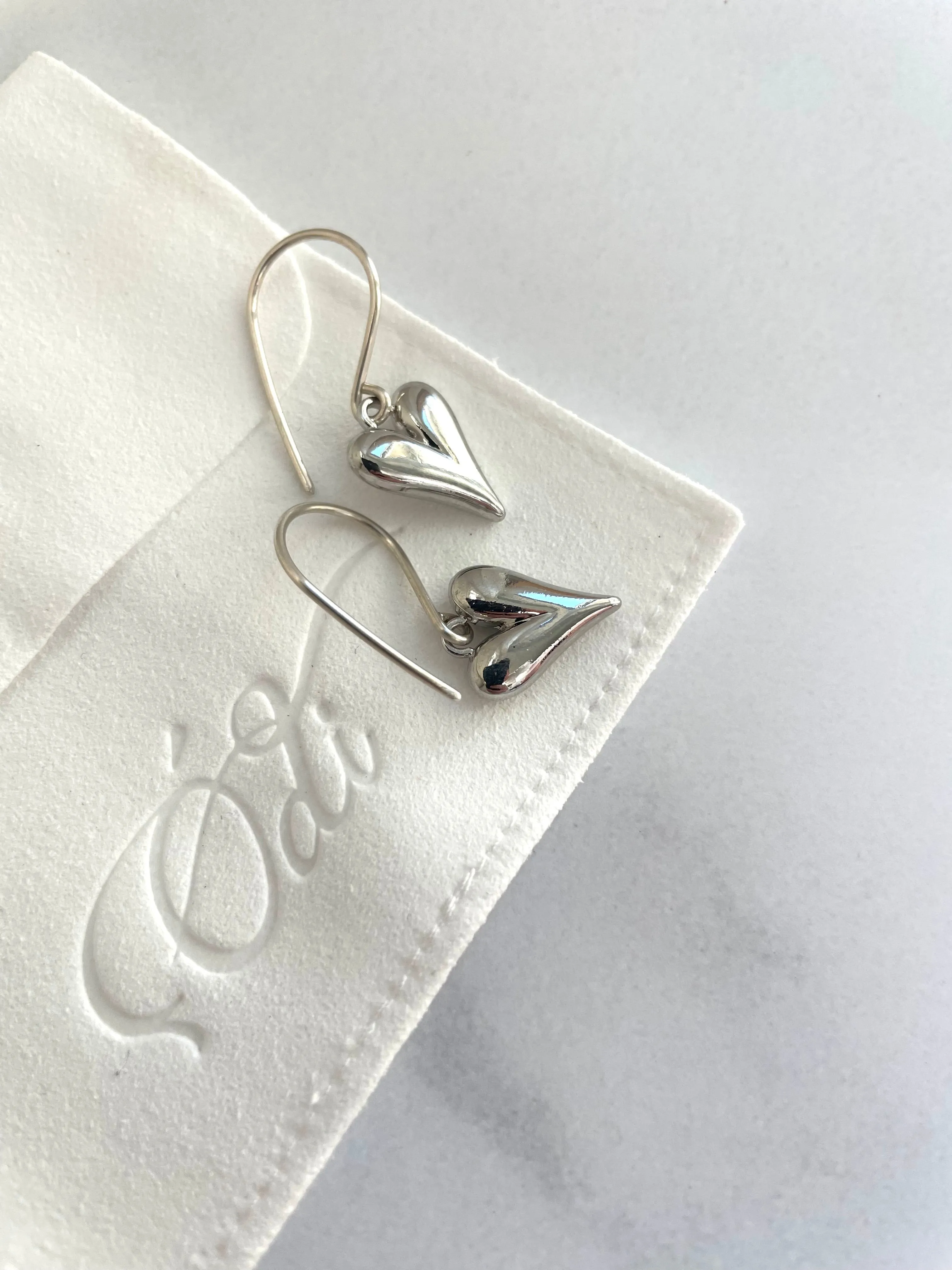 GIFT SET FOR BESTIES- Modern Hearts- Earrings in Silver or Gold- small