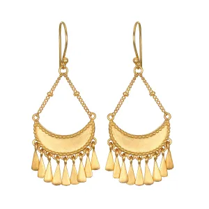 Goddess Moon Drops Gold Earrings