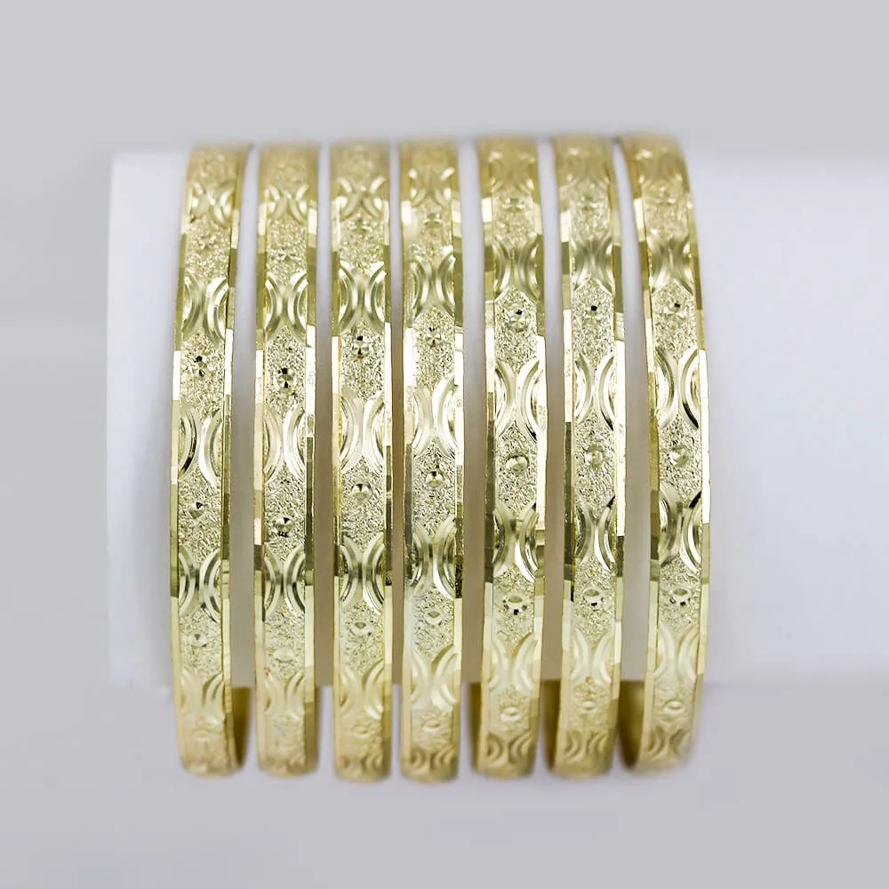 Gold 6 MM Sugar 7 Day Bangles Seminarios B 2002-1