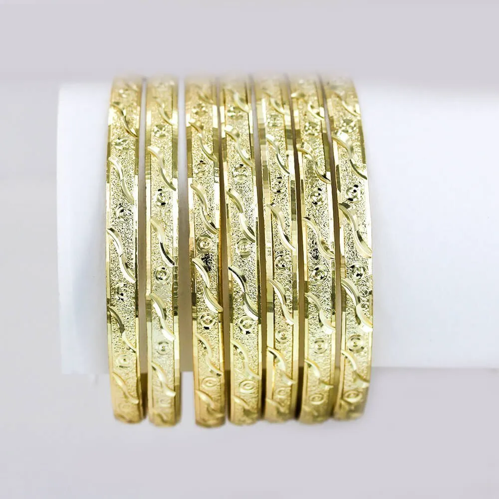 Gold 6 MM Sugar 7 Day Bangles Seminarios B 2002-1