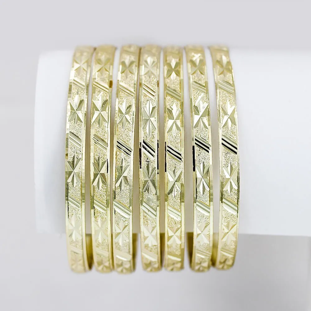 Gold 6 MM Sugar 7 Day Bangles Seminarios B 2002-1