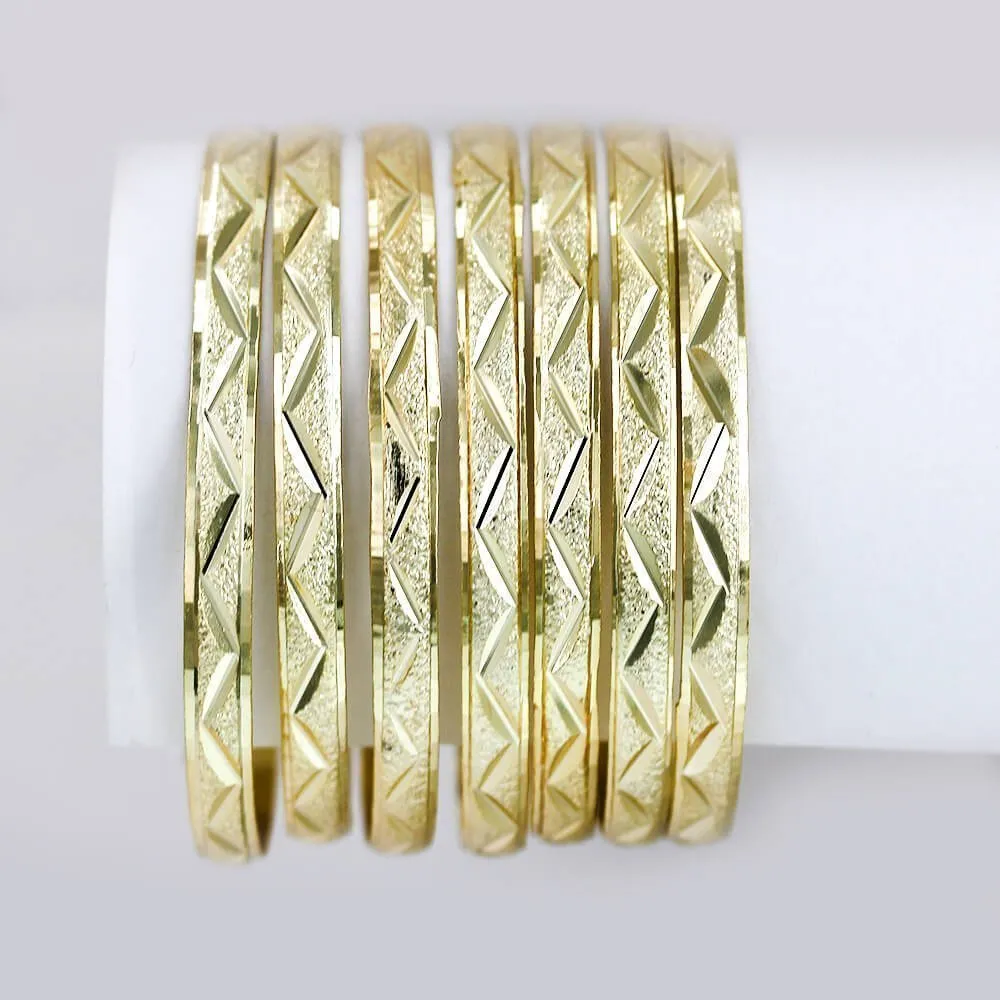 Gold 6 MM Sugar 7 Day Bangles Seminarios B 2002-1