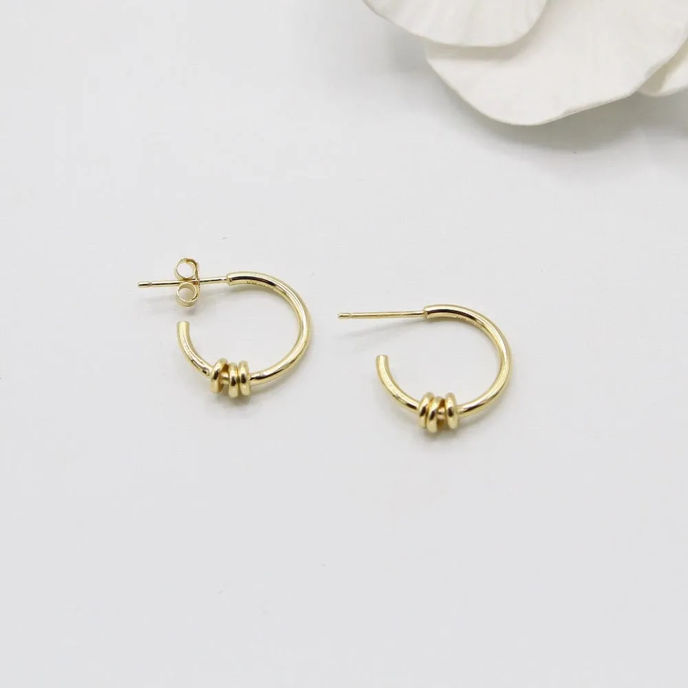 Gold Modern Hoop Earrings