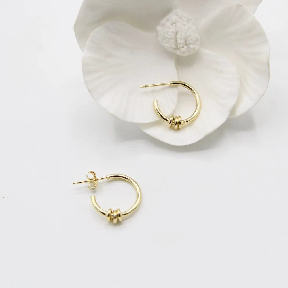 Gold Modern Hoop Earrings