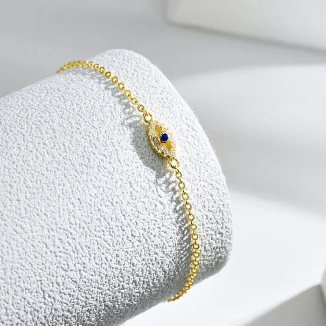 Gold Plated Evil Eye Bracelet ERLB013