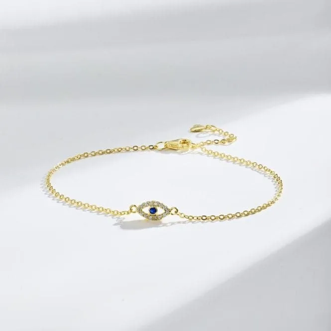 Gold Plated Evil Eye Bracelet ERLB013