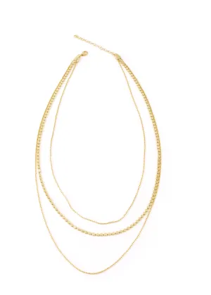 Gold Triple Necklace