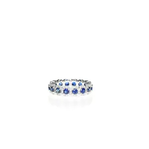 Halo Sapphire Eternity Ring