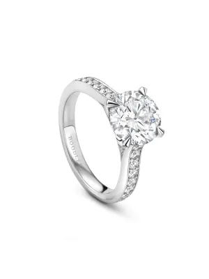 Harmony Round Brilliant Platinum Diamond Engagement Ring