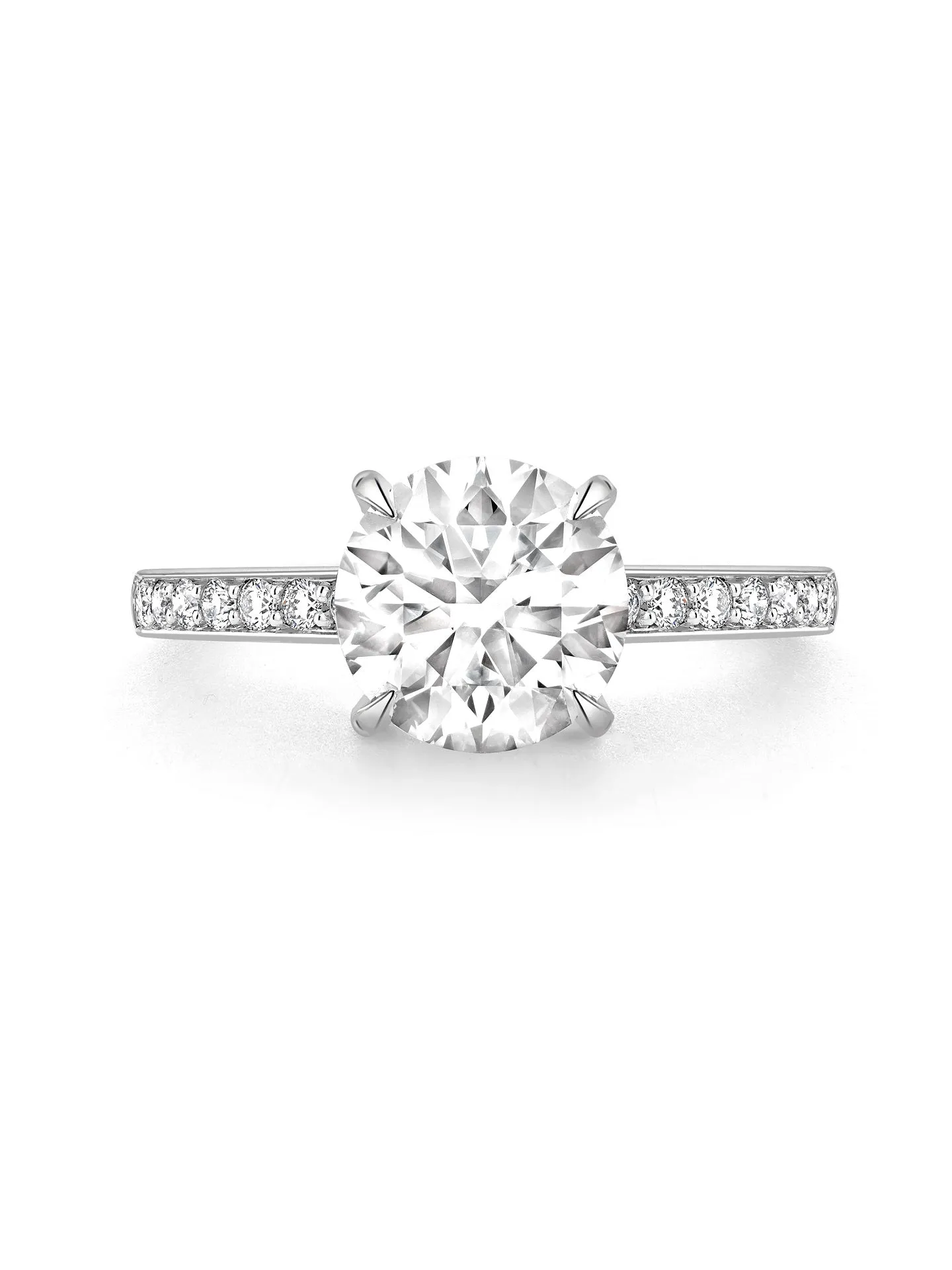 Harmony Round Brilliant Platinum Diamond Engagement Ring