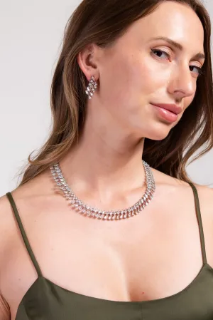 Jen CZ Necklace Set - Silver