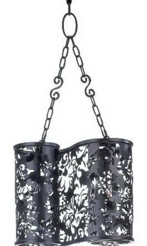 Kalco Lighting B2536 EB Ophelia Collection Two Light Pendant Chandelier in Black Ebony Finish