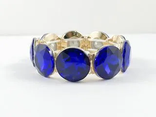 Large Round Sapphire Stone Fashion Bracelets