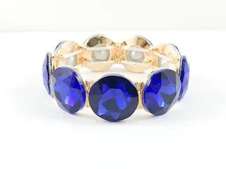 Large Round Sapphire Stone Fashion Bracelets