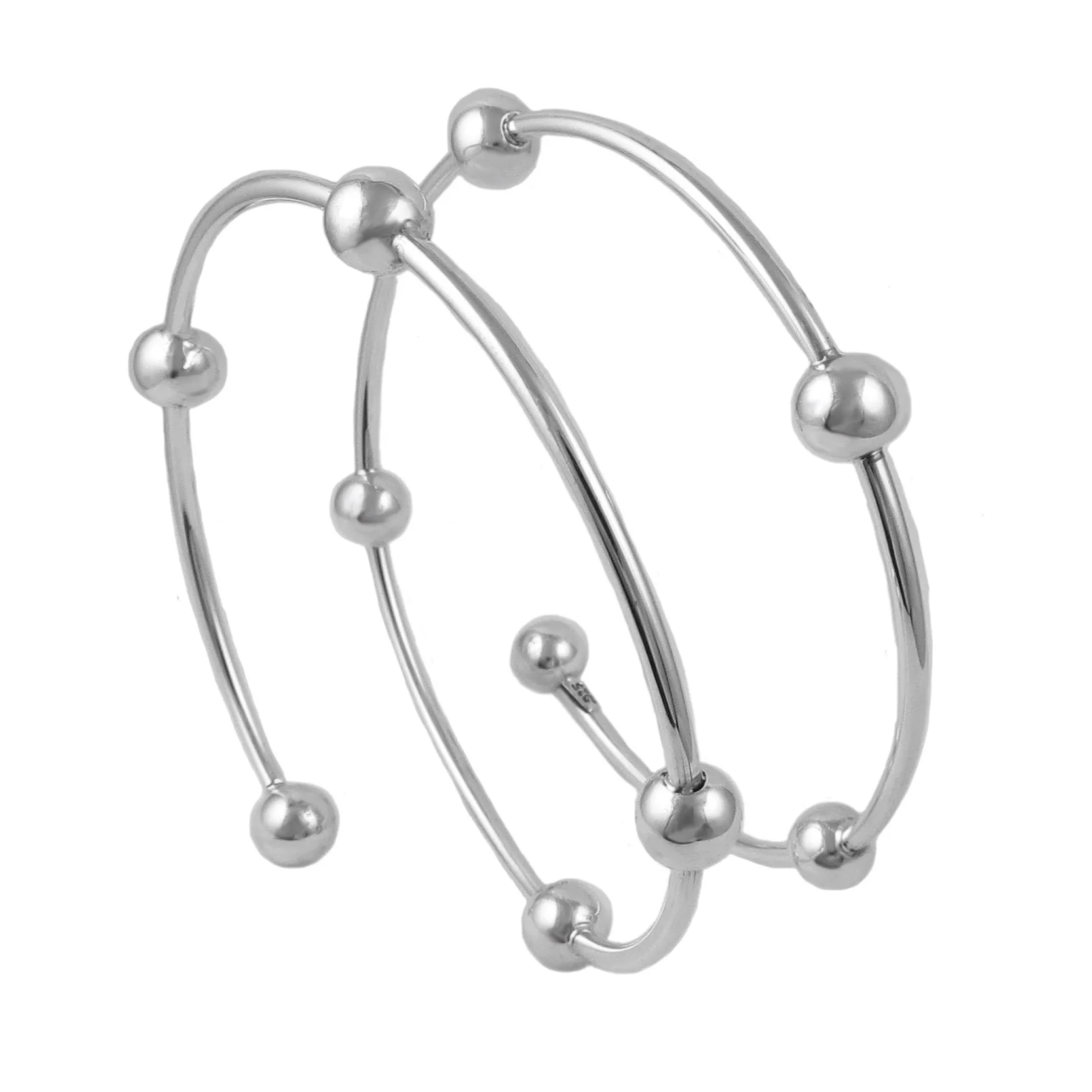 Large Spiral 925 Sterling Silver Wide Bracelet