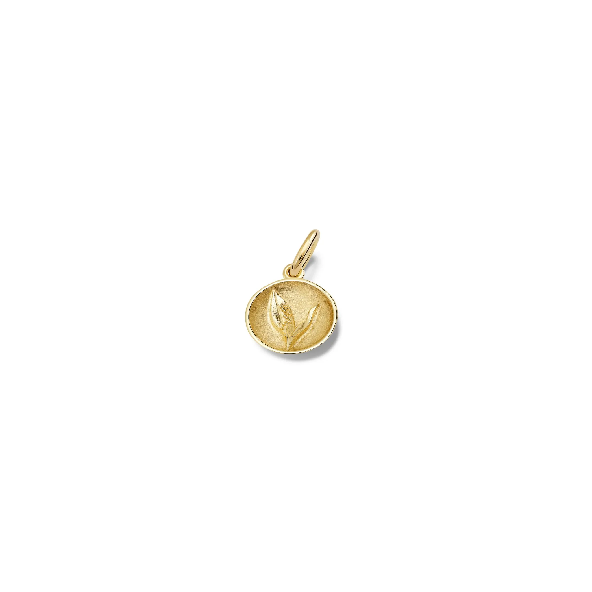 Lily of the Valley Necklace Pendant Yellow Gold