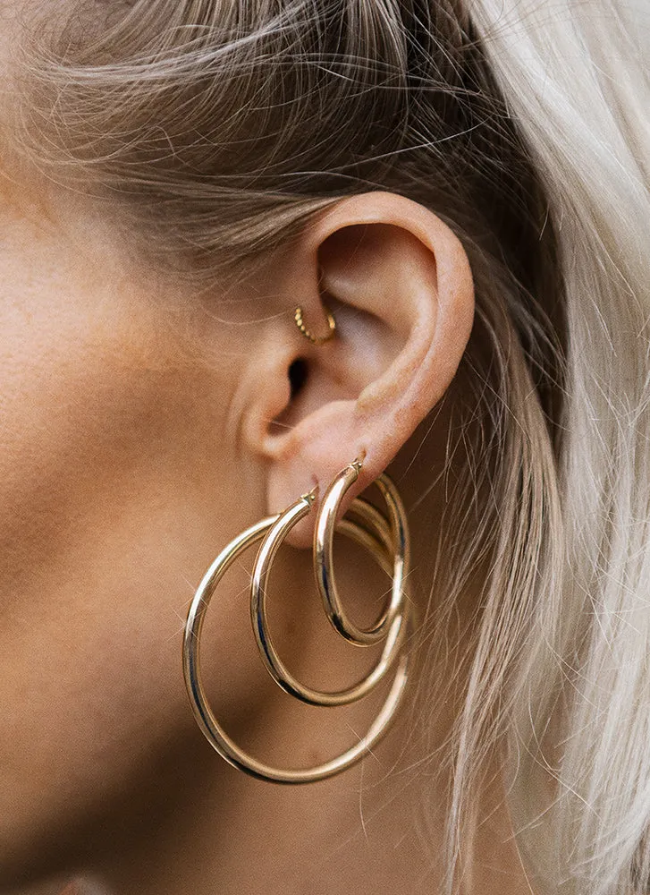 Logan hoop earrings 14k gold