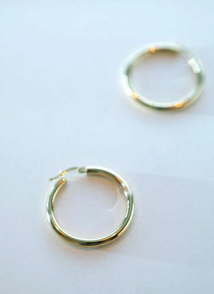 Logan hoop earrings 14k gold