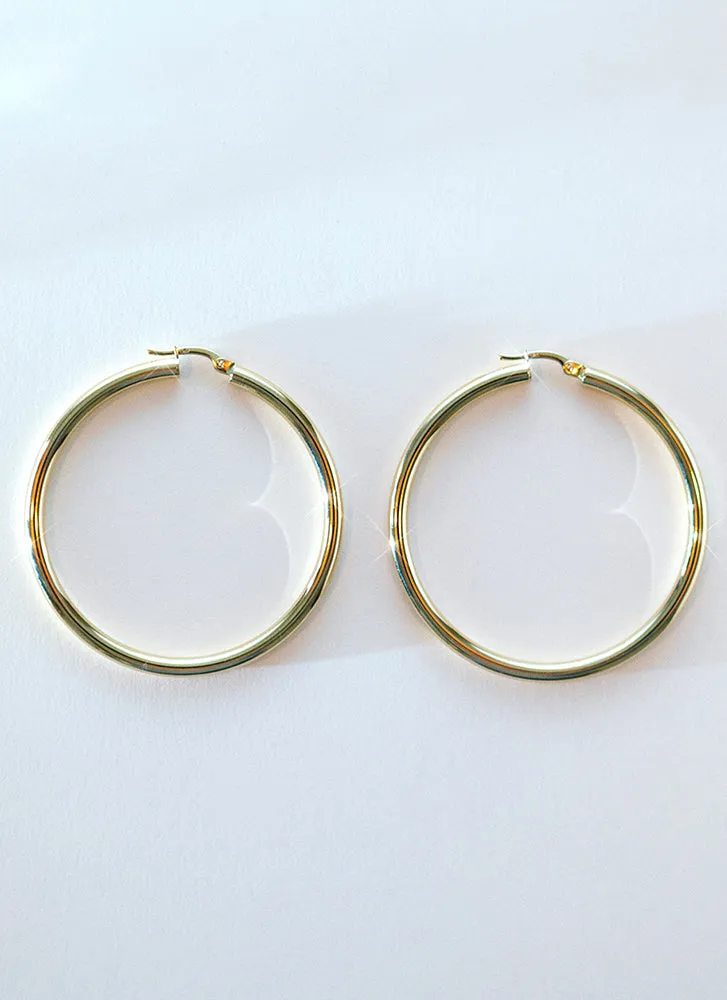 Logan hoop earrings 14k gold