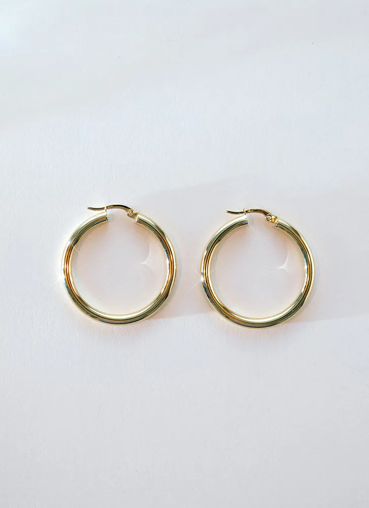 Logan hoop earrings 14k gold