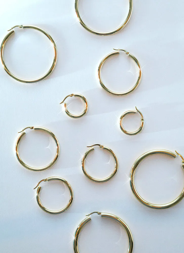 Logan hoop earrings 14k gold