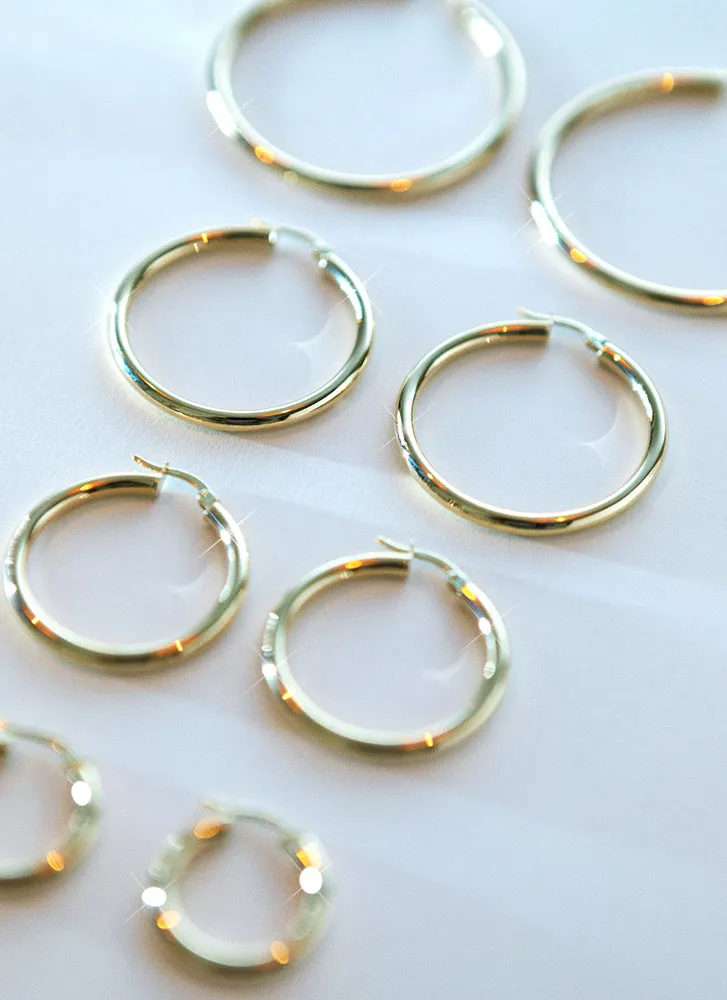 Logan hoop earrings 14k gold