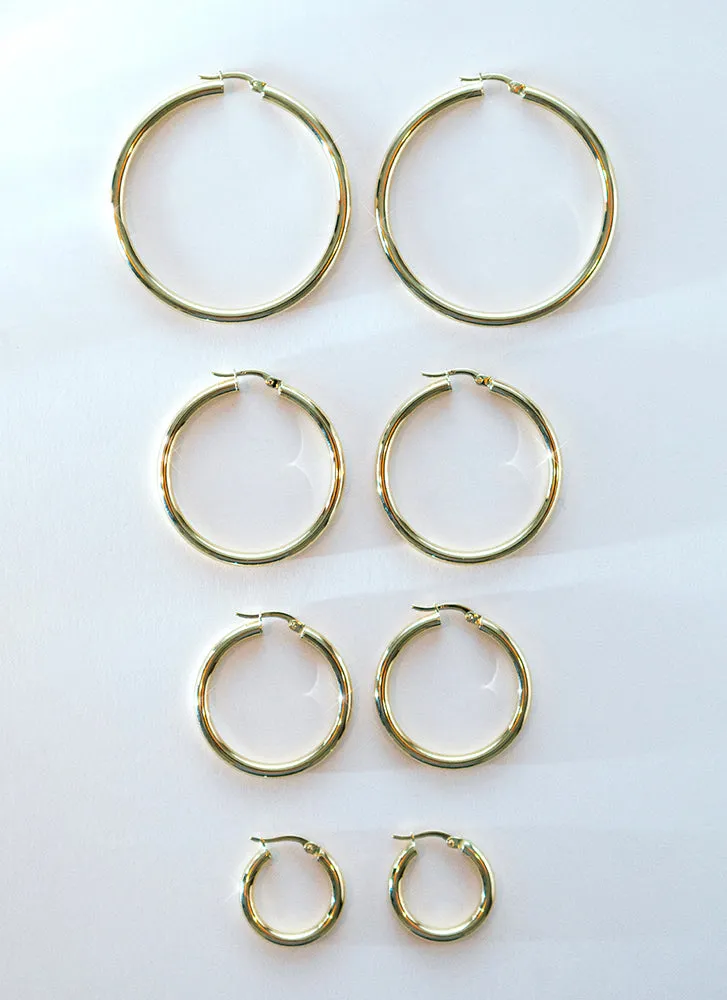 Logan hoop earrings 14k gold