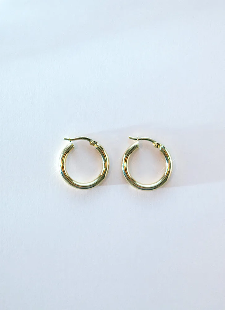 Logan hoop earrings 14k gold