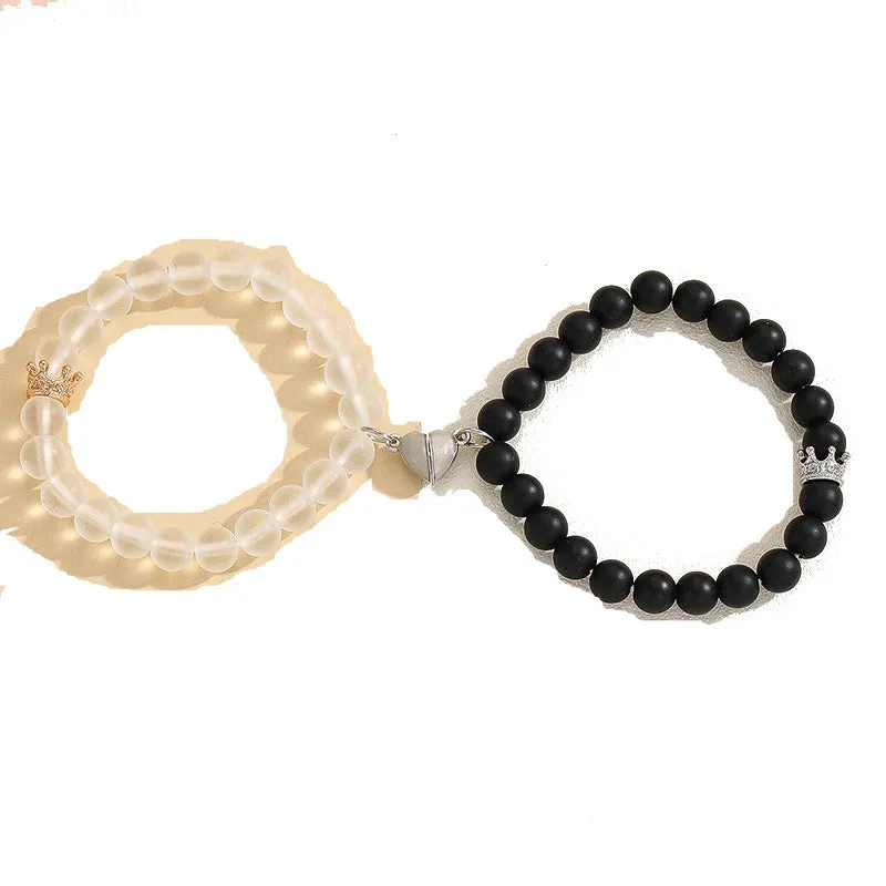 Luminou Heart Glow In The Dark Couple Bracelet