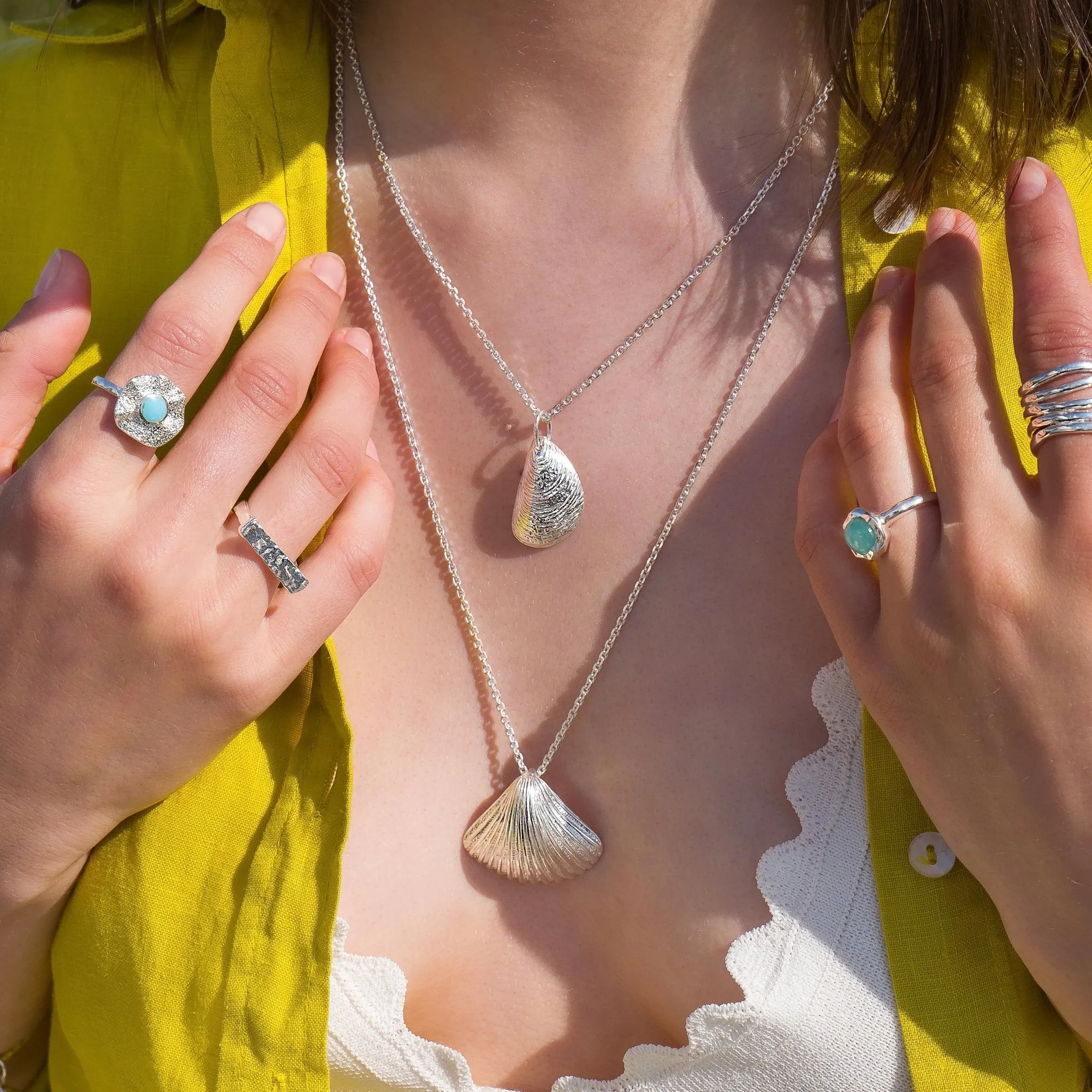 Marazion Mussel Shell Pendant