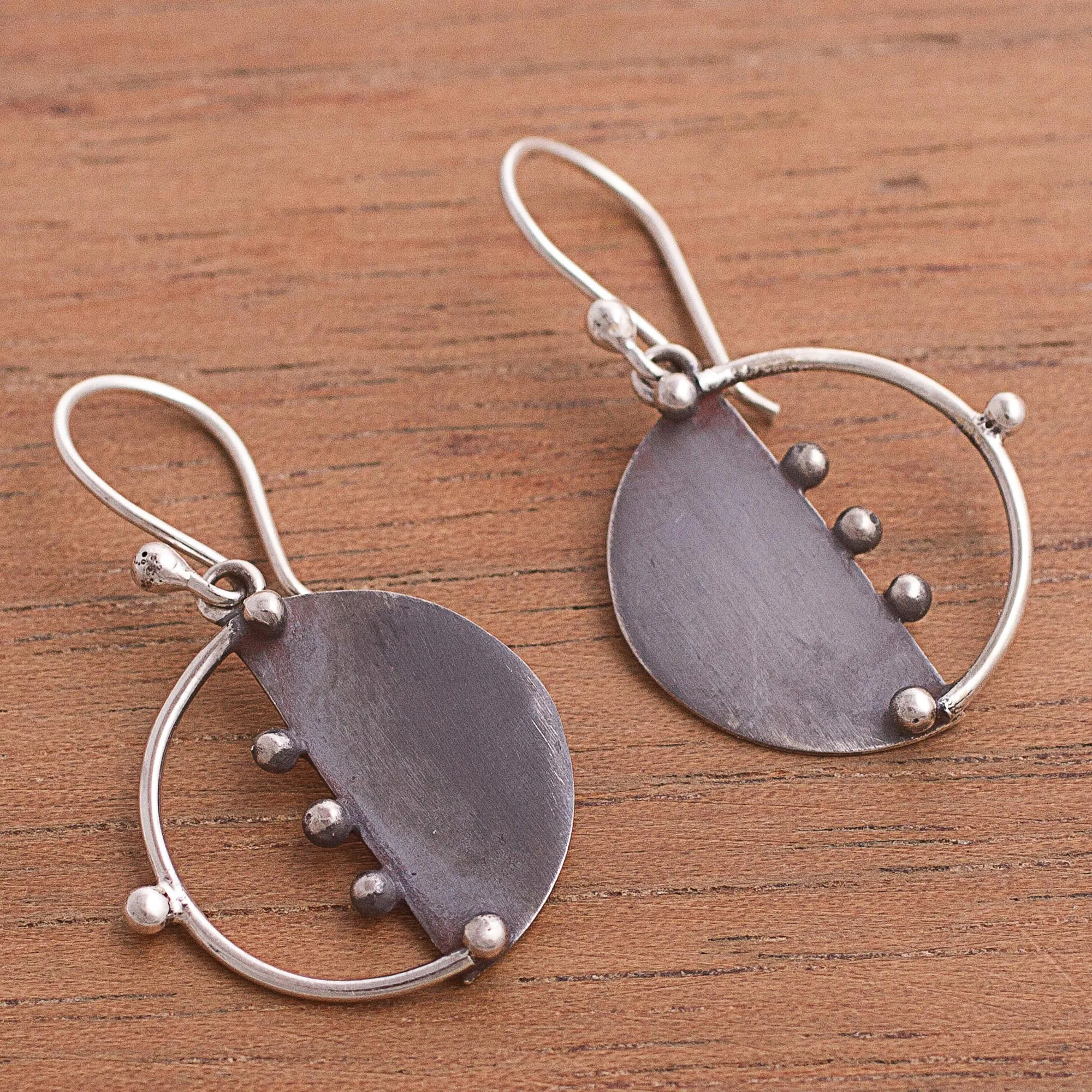 Modern Cosmos Sterling Silver Dangle Earrings