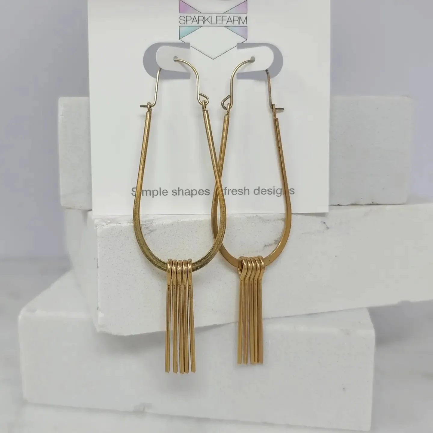 Modern Fringe Drop Earrings