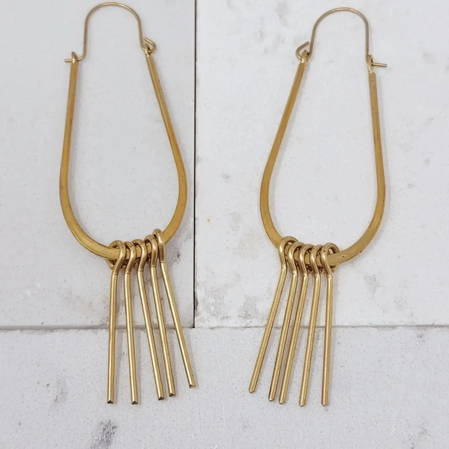 Modern Fringe Drop Earrings