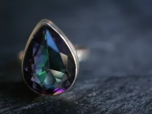 Mystic Topaz Ari Ring - Large Drop (US 7)