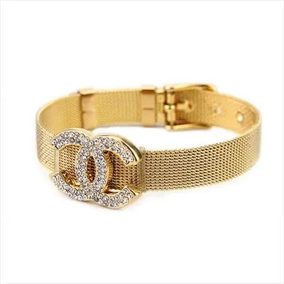 New Arrive Brand Bracelet Unisex Women/Men Jewelry 18K Gold Plated Trendy Belt Bracelets Bangles