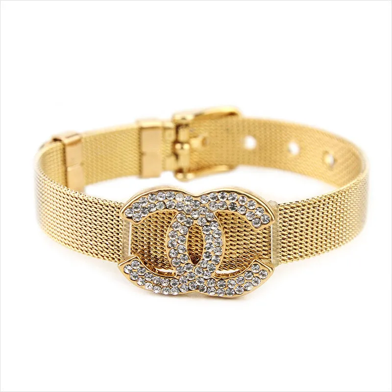 New Arrive Brand Bracelet Unisex Women/Men Jewelry 18K Gold Plated Trendy Belt Bracelets Bangles