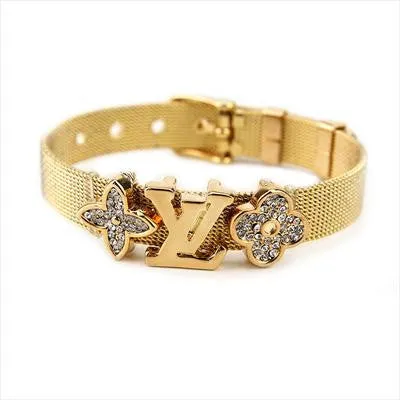 New Arrive Brand Bracelet Unisex Women/Men Jewelry 18K Gold Plated Trendy Belt Bracelets Bangles