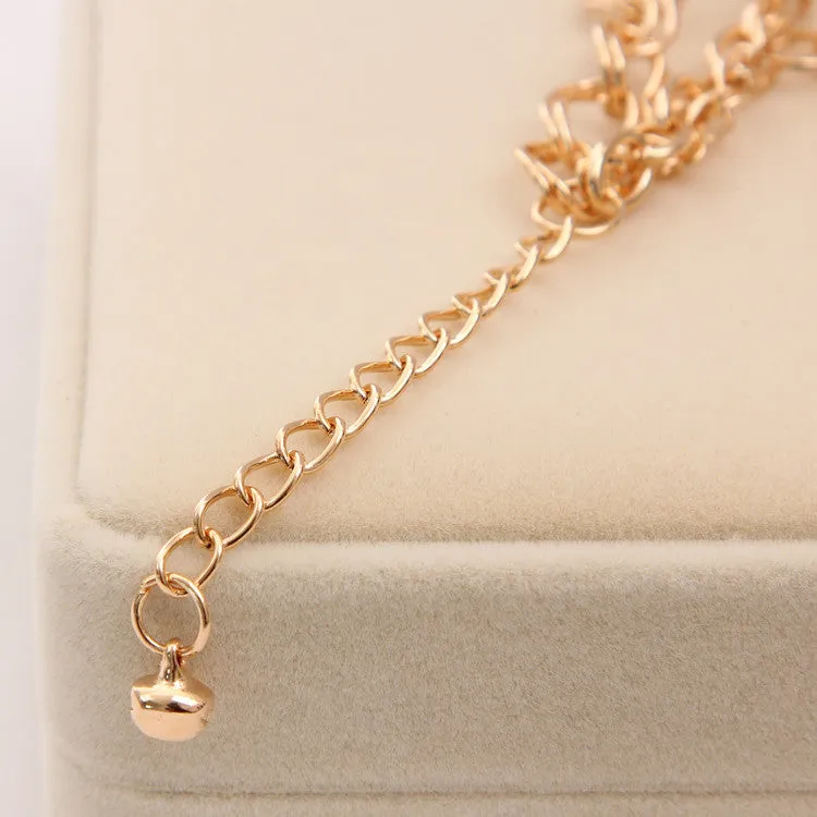 New Fashion Jewelry Gold Chain Jewelry Heart Pendant Multilayer bracelet Women bracelets & bangles