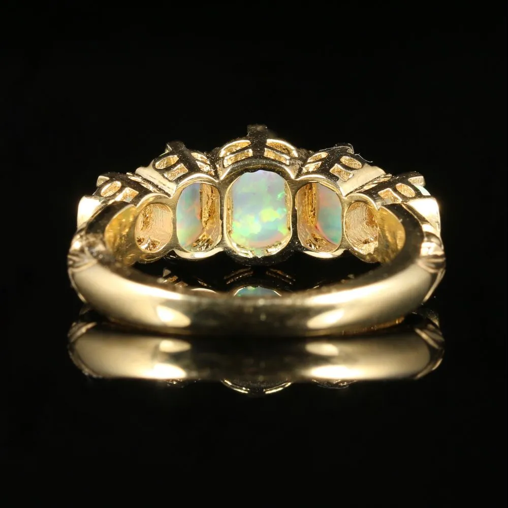 Opal 5 Stone Ring 9Ct Gold