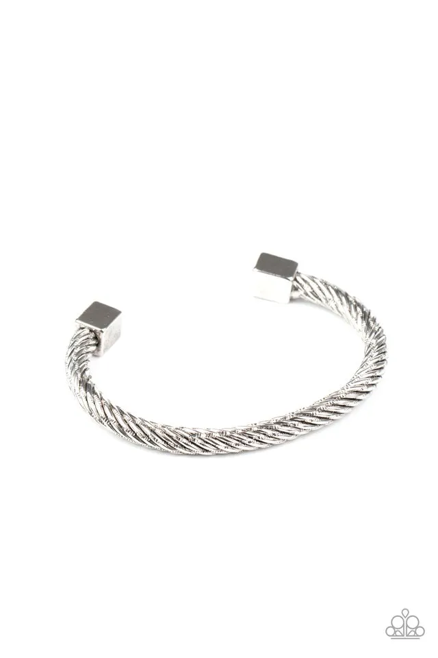 Paparazzi Bracelet ~ Block It Out - Silver