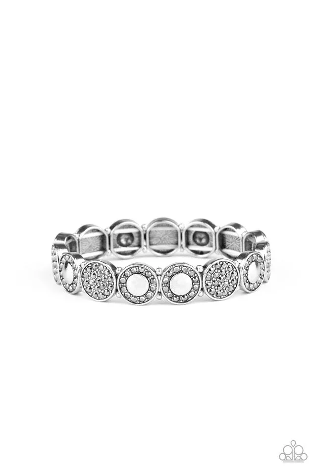 Paparazzi Bracelet ~ Glamour Garden - Silver